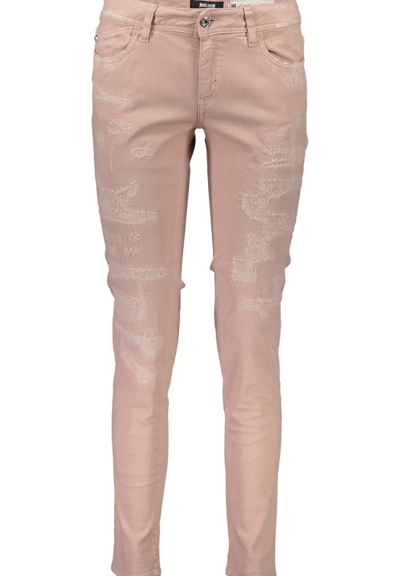 JUST CAVALLI PINK WOMAN TROUSERS