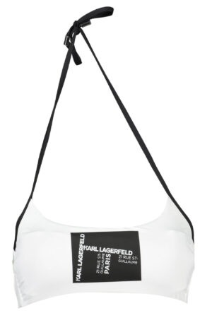 KARL LAGERFELD BEACHWEAR moteriška maudymosi liemenėlė, balta