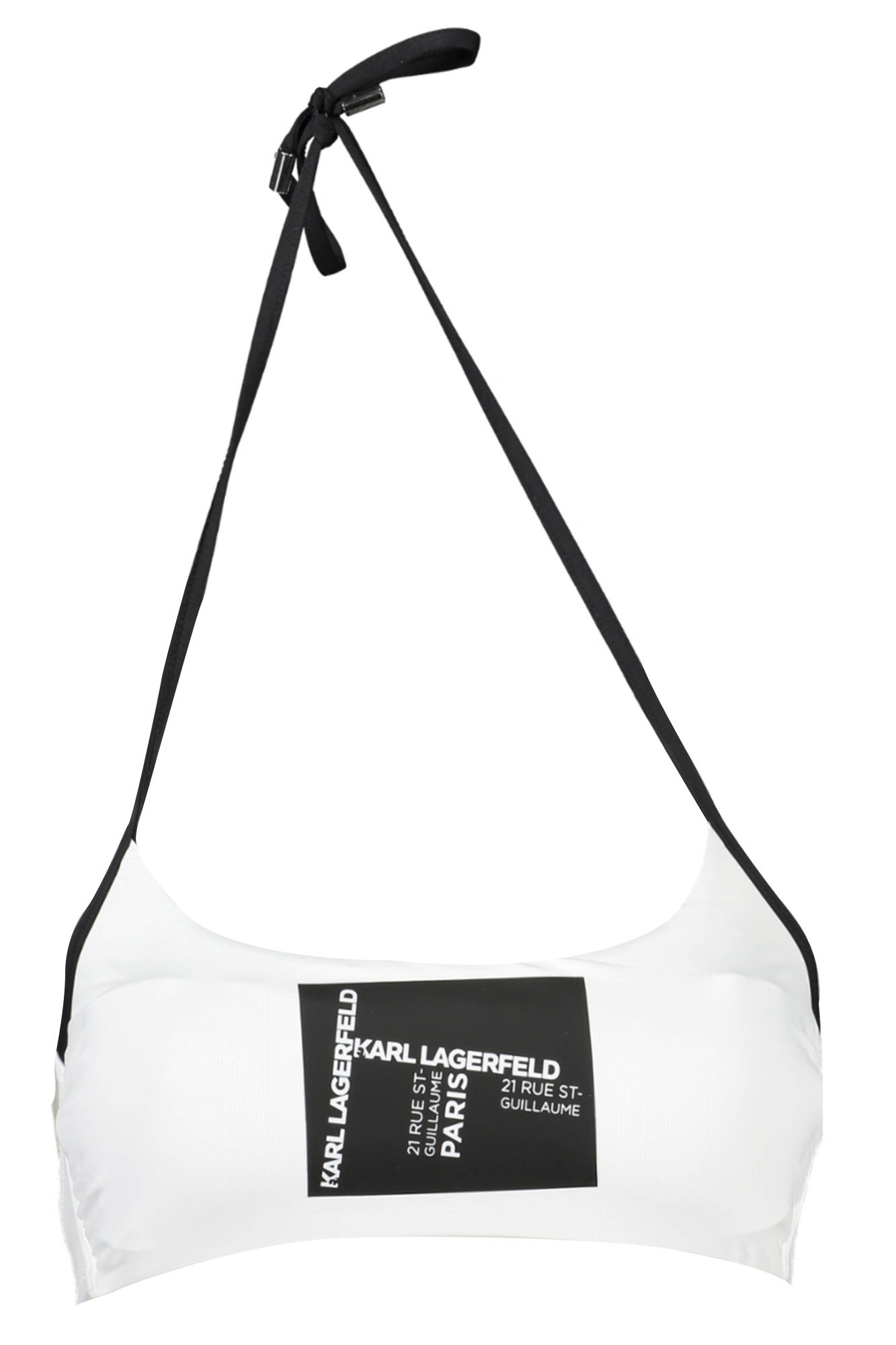 KARL LAGERFELD BEACHWEAR moteriška maudymosi liemenėlė, balta KARL LAGERFELD BEACHWEAR moteriška maudymosi liemenėlė, balta
