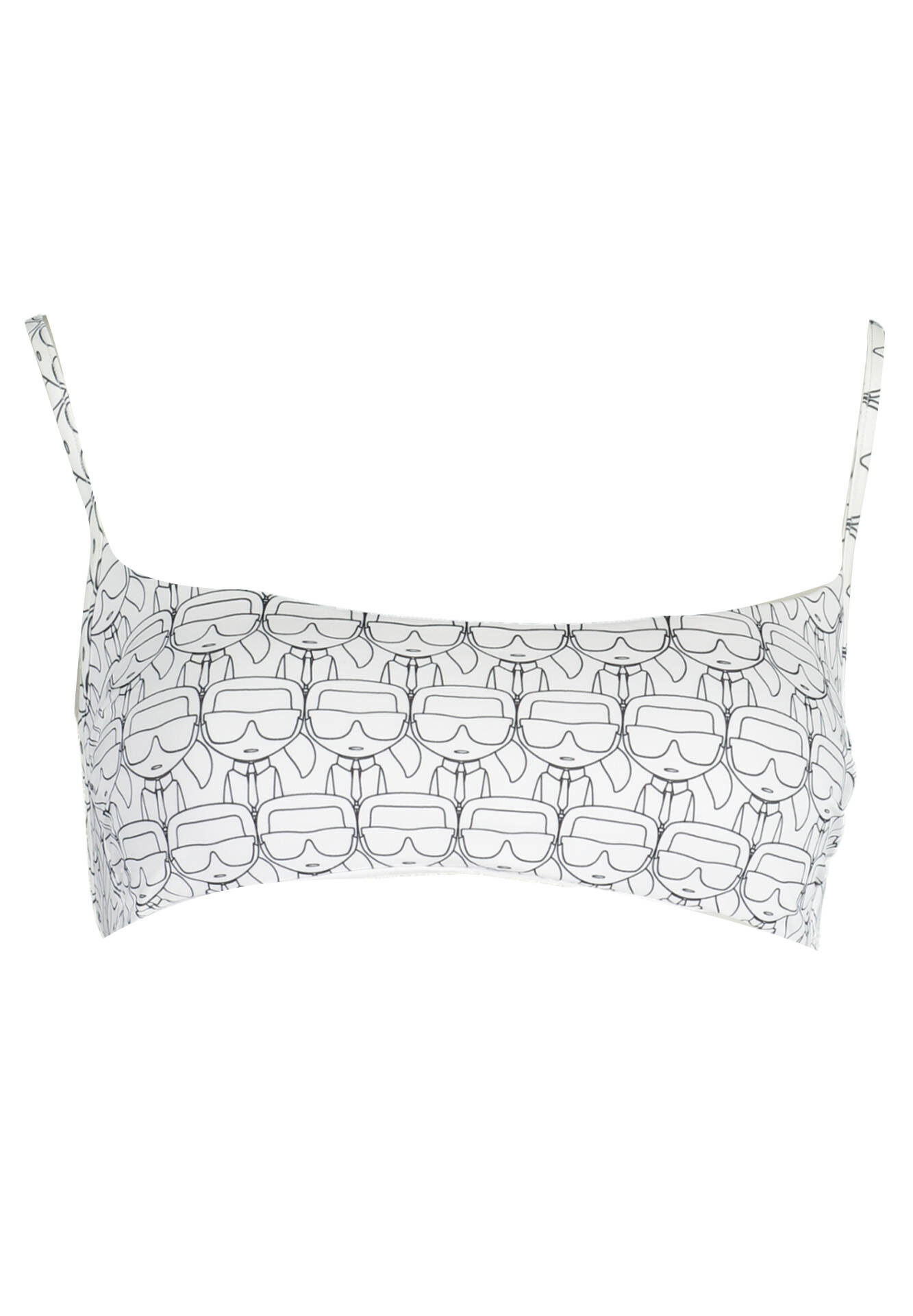 KARL LAGERFELD BEACHWEAR SWIMSUIT TOP WOMEN WHITE