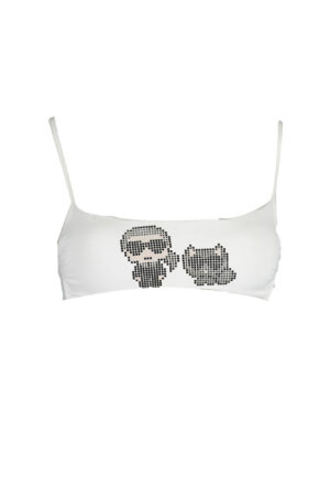 KARL LAGERFELD BEACHWEAR SWIMSUIT TOP WOMEN WHITE