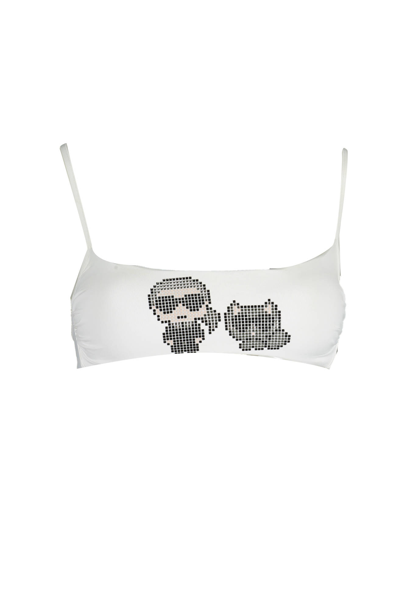 KARL LAGERFELD BEACHWEAR moteriška maudymosi liemenėlė, balta KARL LAGERFELD BEACHWEAR moteriška maudymosi liemenėlė, balta
