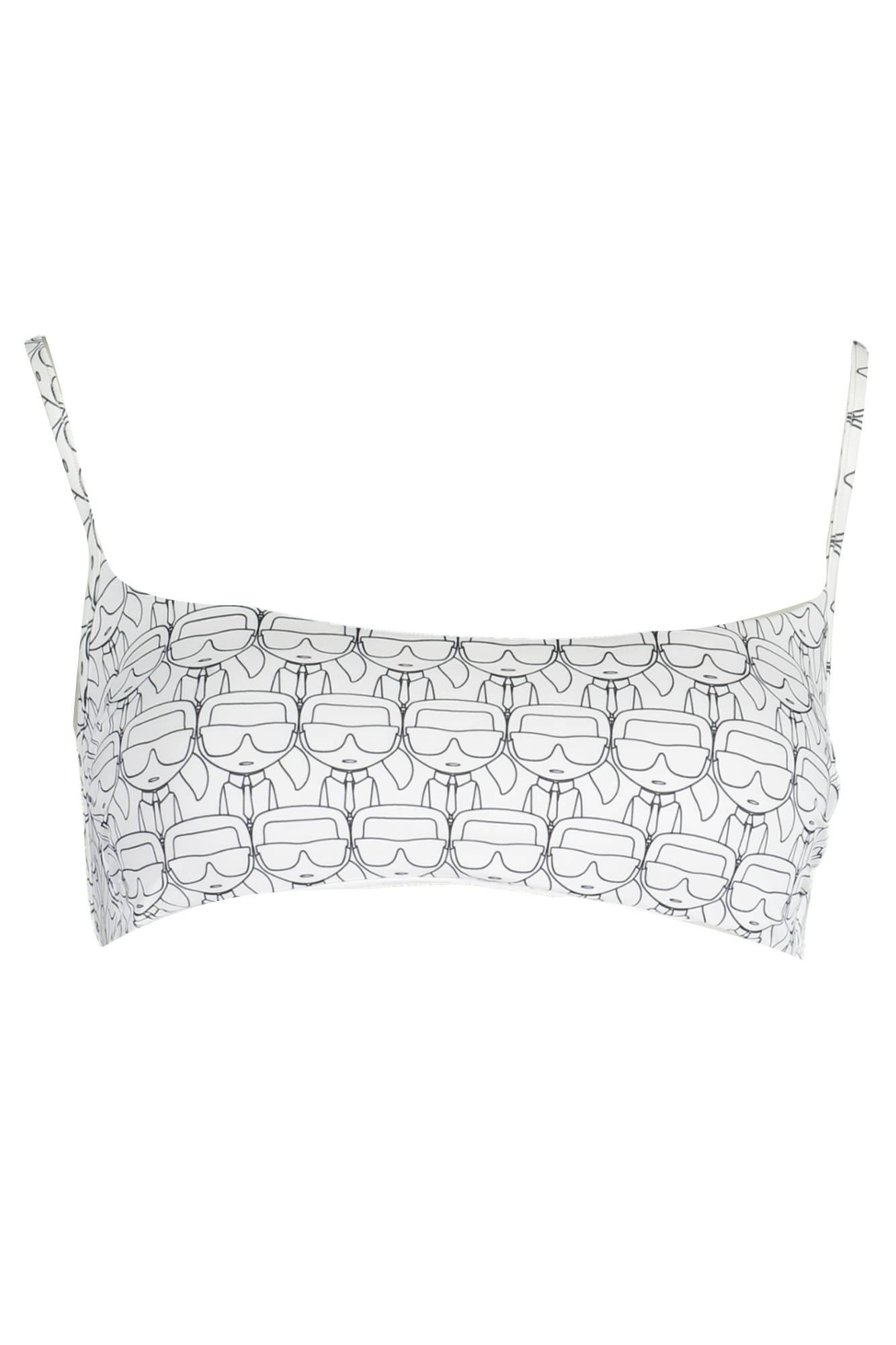 KARL LAGERFELD BEACHWEAR moteriška maudymosi liemenėlė, balta KARL LAGERFELD BEACHWEAR moteriška maudymosi liemenėlė, balta