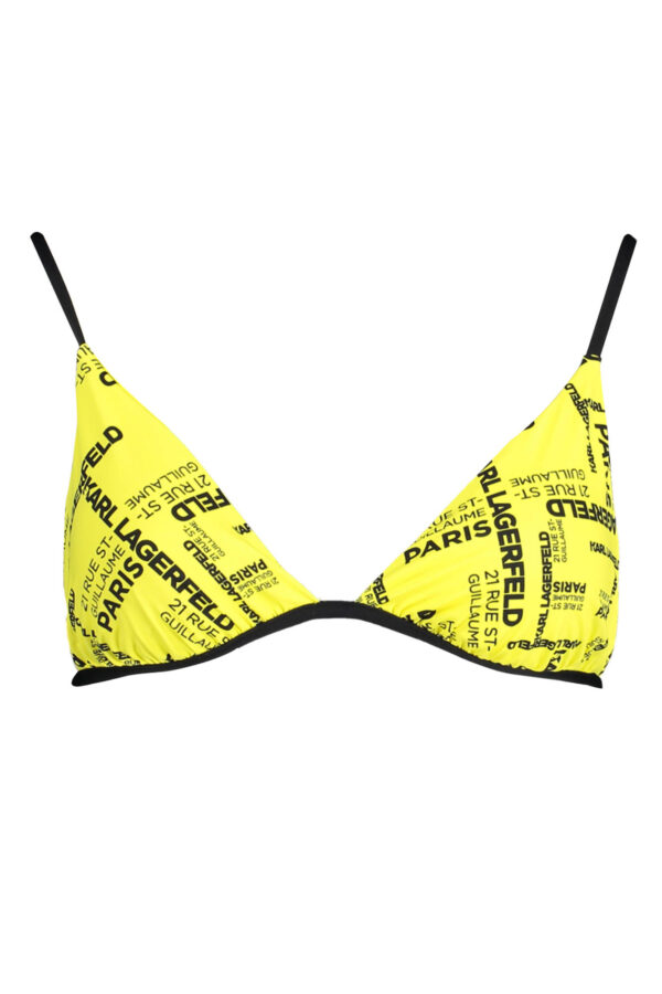KARL LAGERFELD BEACHWEAR moteriška maudymosi liemenėlė, geltona