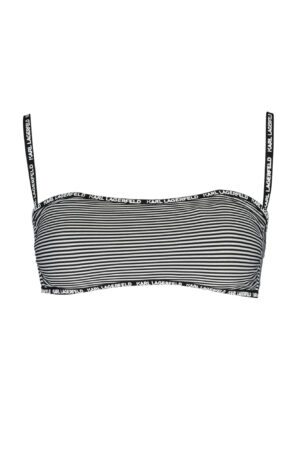 KARL LAGERFELD BEACHWEAR juoda moteriška maudymosi kostiumėlio viršutinė dalis
