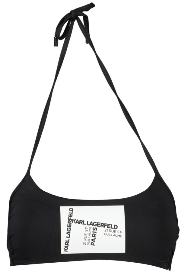 KARL LAGERFELD BEACHWEAR moteriška maudymosi liemenėlė, juoda