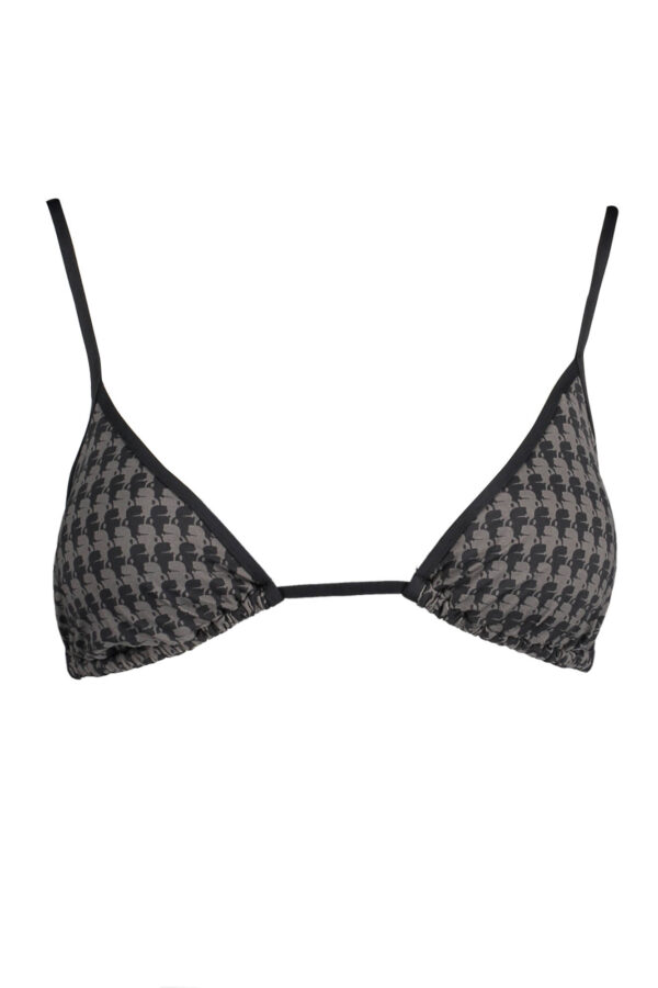KARL LAGERFELD BEACHWEAR JUODA MOTERIŠKO MAUDYMOSI KOSTIUMĖLIO VIRŠUTINĖ DALIS