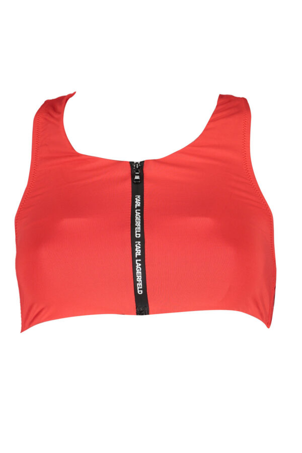 KARL LAGERFELD BEACHWEAR moteriška maudymosi liemenėlė, raudona