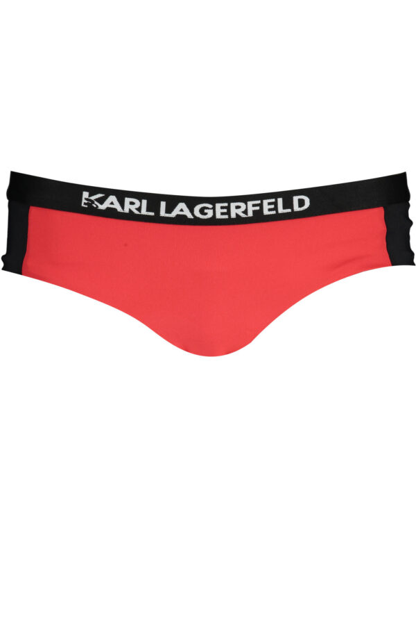 KARL LAGERFELD BEACHWEAR moteriškos maudymosi kelnaitės, raudonos