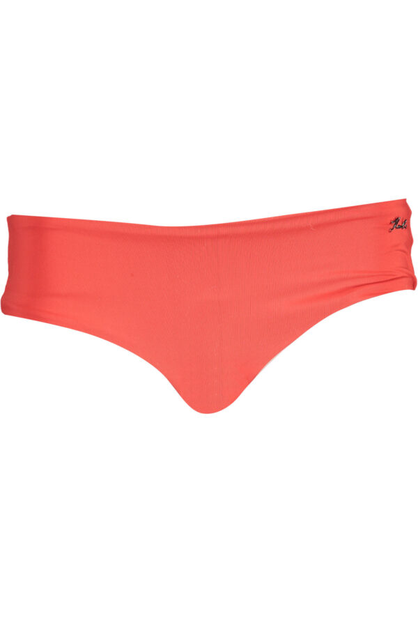 KARL LAGERFELD BEACHWEAR raudonos maudymosi kostiumėlio kelnaitės su raišteliais