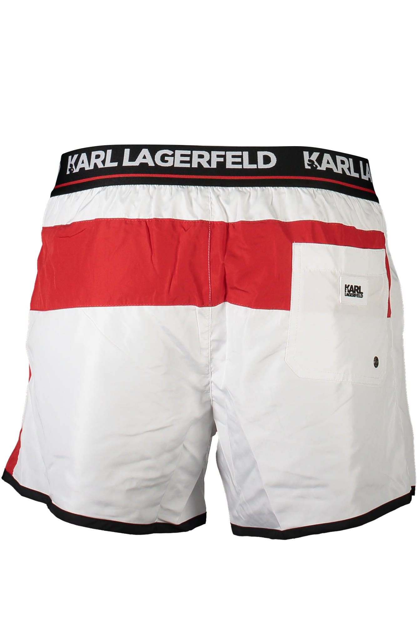 KARL LAGERFELD BEACHWEAR vyriškos maudymosi trumpikės, baltos KARL LAGERFELD BEACHWEAR vyriškos maudymosi trumpikės, baltos - Image 2