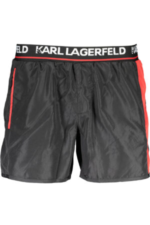 KARL LAGERFELD BEACHWEAR vyriškos maudymosi trumpikės, juodos