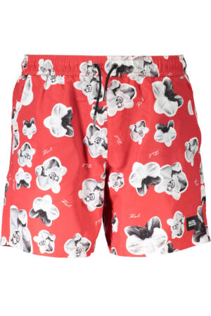 KARL LAGERFELD BEACHWEAR vyriškos maudymosi trumpikės, raudonos