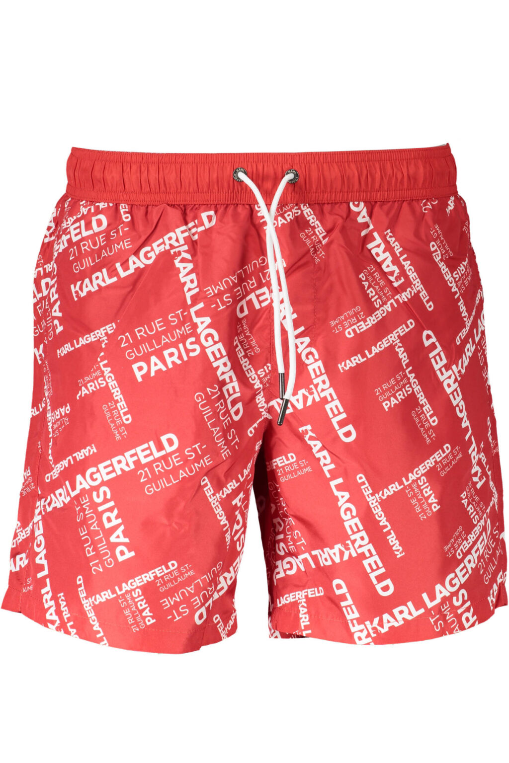 karllagerfeldbeachwearcostumepartesottouomorosso_1 KARL LAGERFELD BEACHWEAR vyriškos maudymosi trumpikės, raudonos