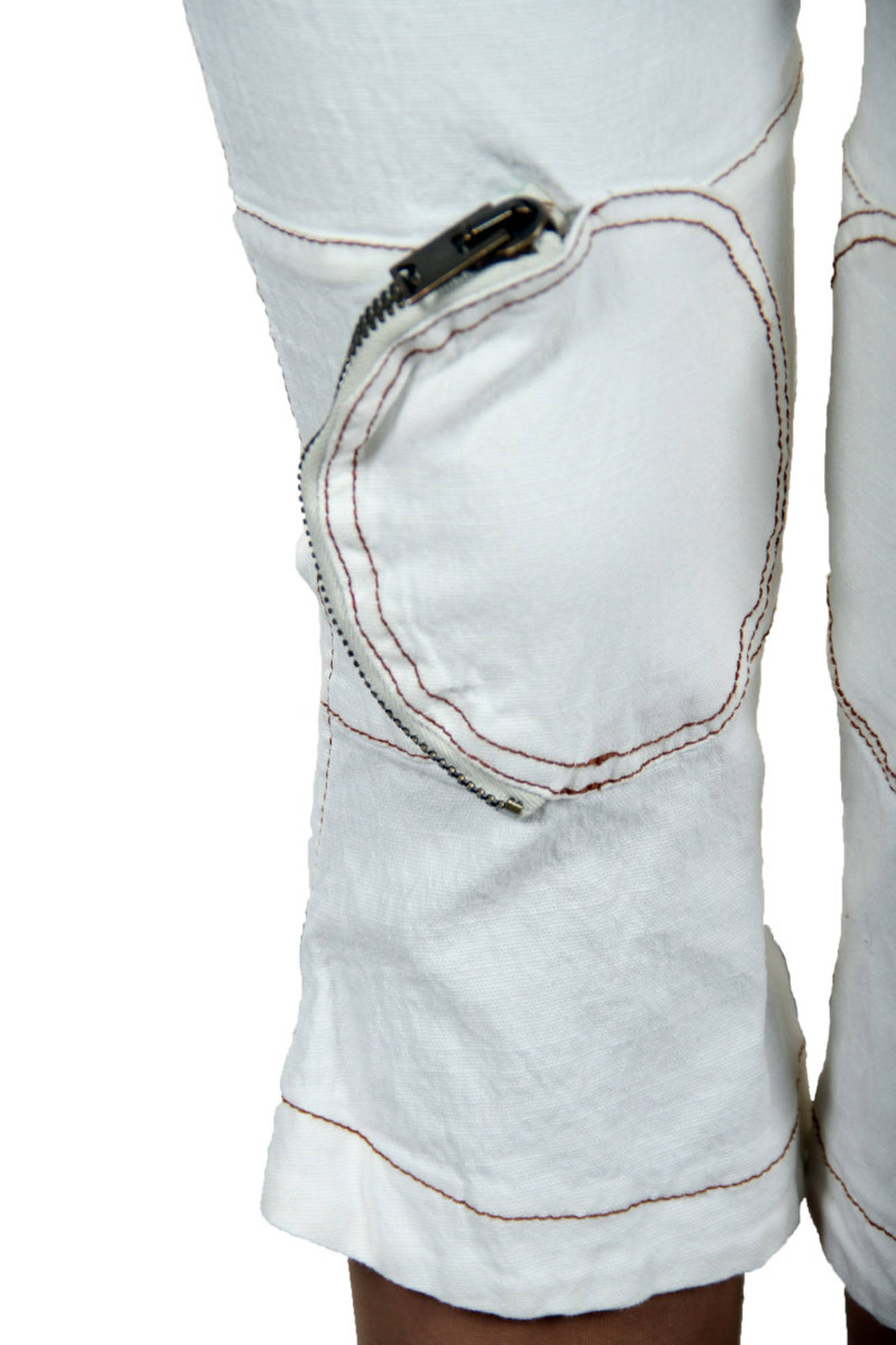 KING'S JEANS baltos moteriškos kapri kelnės KING'S JEANS baltos moteriškos kapri kelnės - Image 3