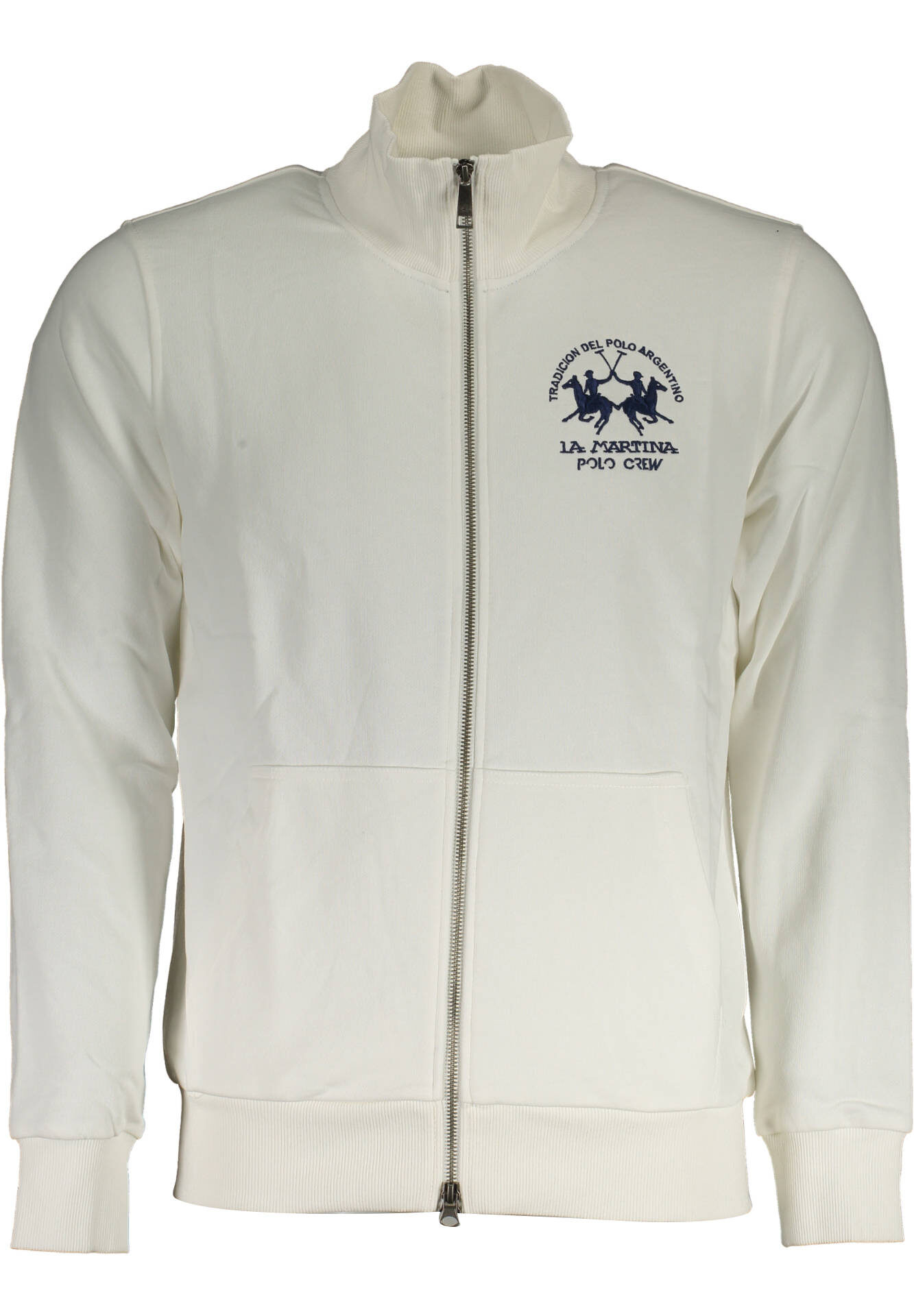 LA MARTINA MEN'S WHITE ZIP-UP SWEATSHIRT