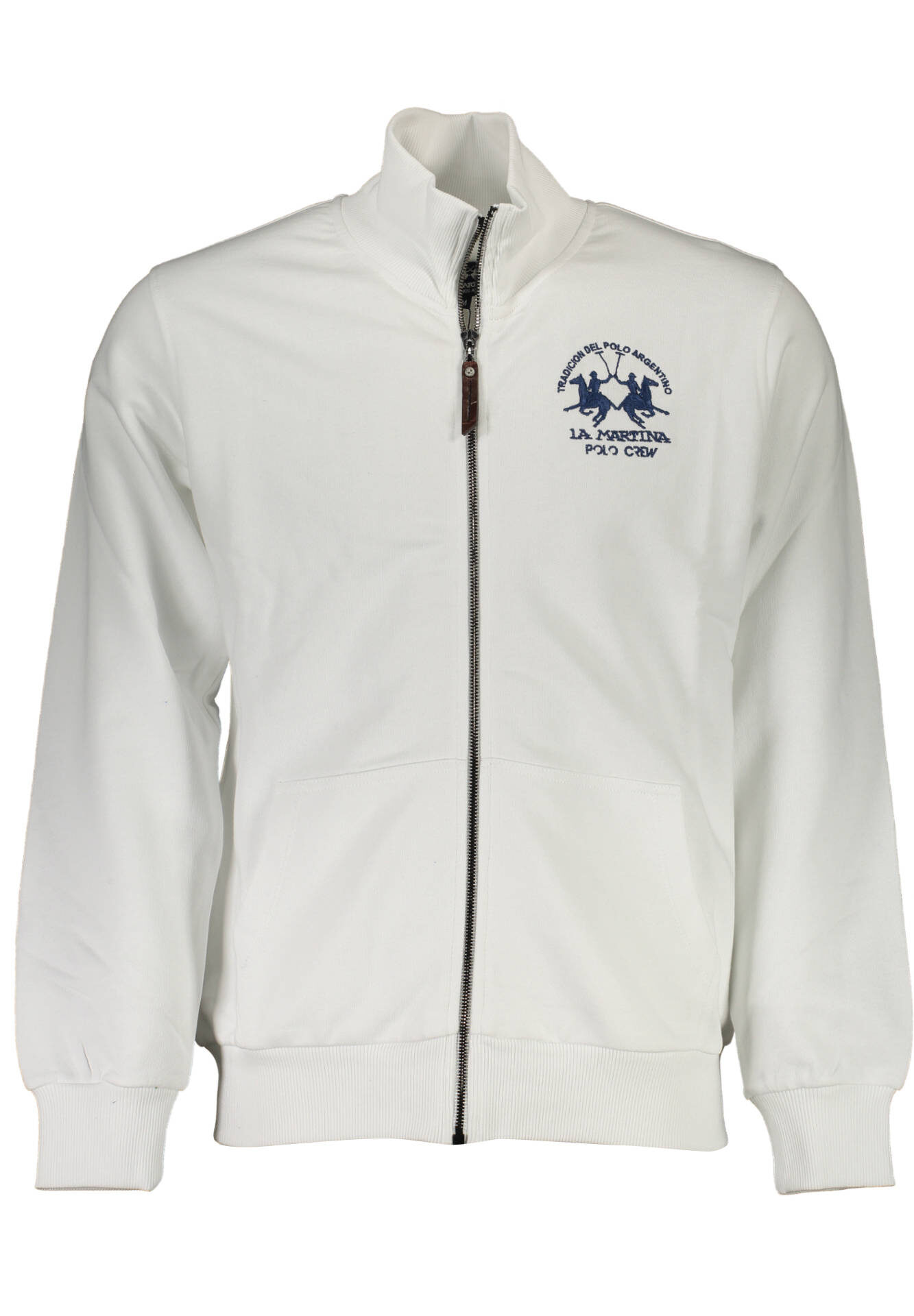 LA MARTINA MEN'S WHITE ZIP-UP SWEATSHIRT