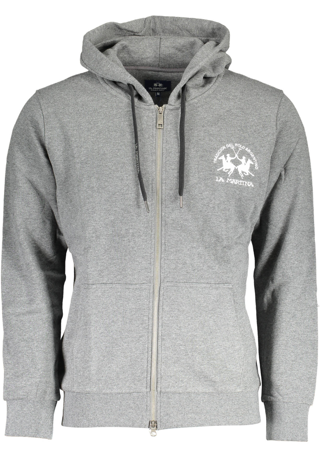 LA MARTINA MEN'S GRAY ZIPPED SWEATSHIRT
