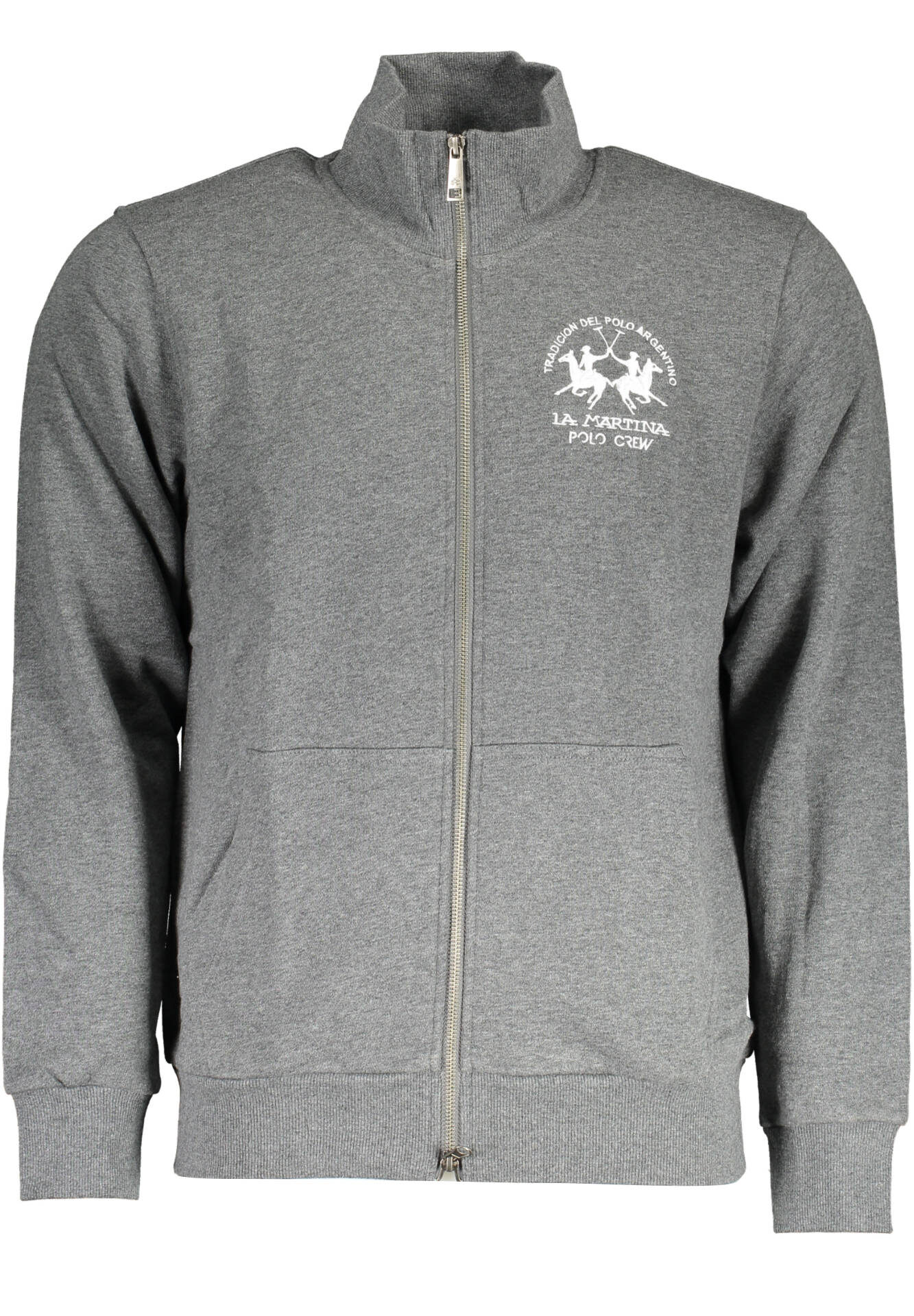 LA MARTINA MEN'S GRAY ZIPPED SWEATSHIRT