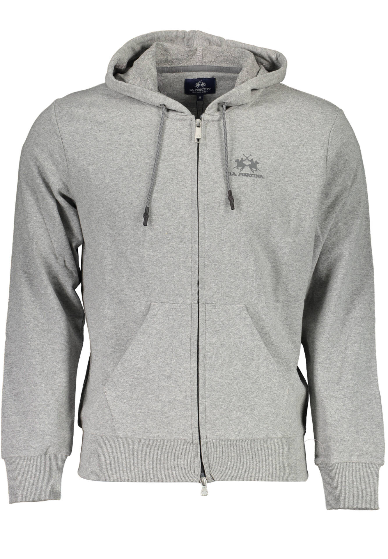 LA MARTINA MEN'S GRAY ZIP SWEATSHIRT