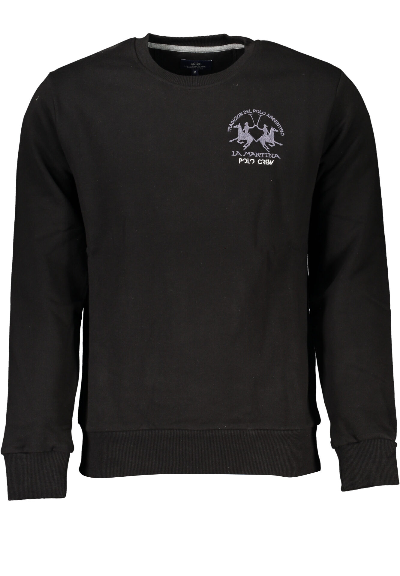 LA MARTINA BLACK MEN'S ZIPLESS SWEATSHIRT