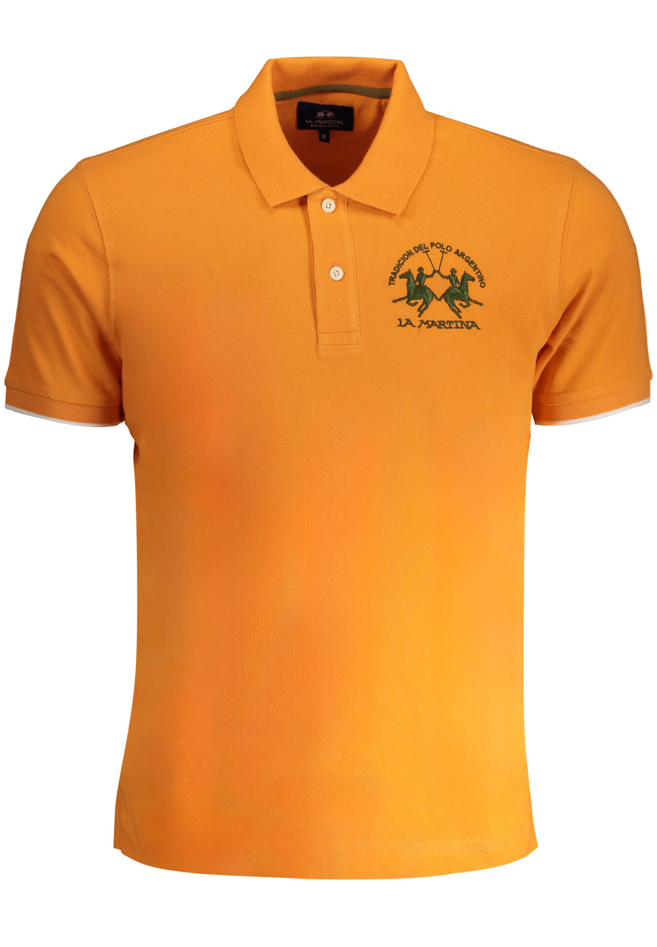 LA MARTINA MEN'S ORANGE SHORT SLEEVED POLO SHIRT