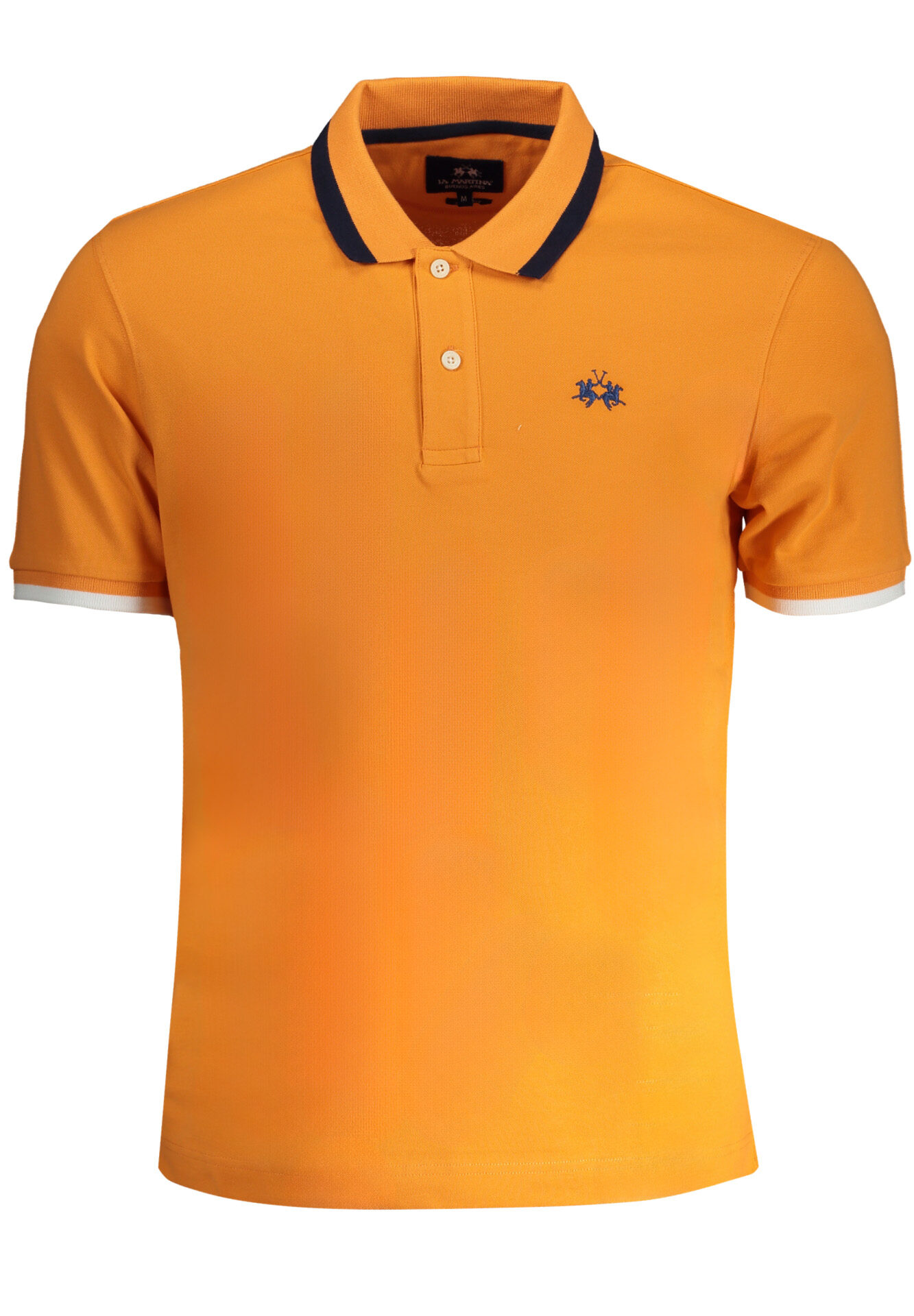 LA MARTINA MEN'S ORANGE SHORT SLEEVED POLO SHIRT