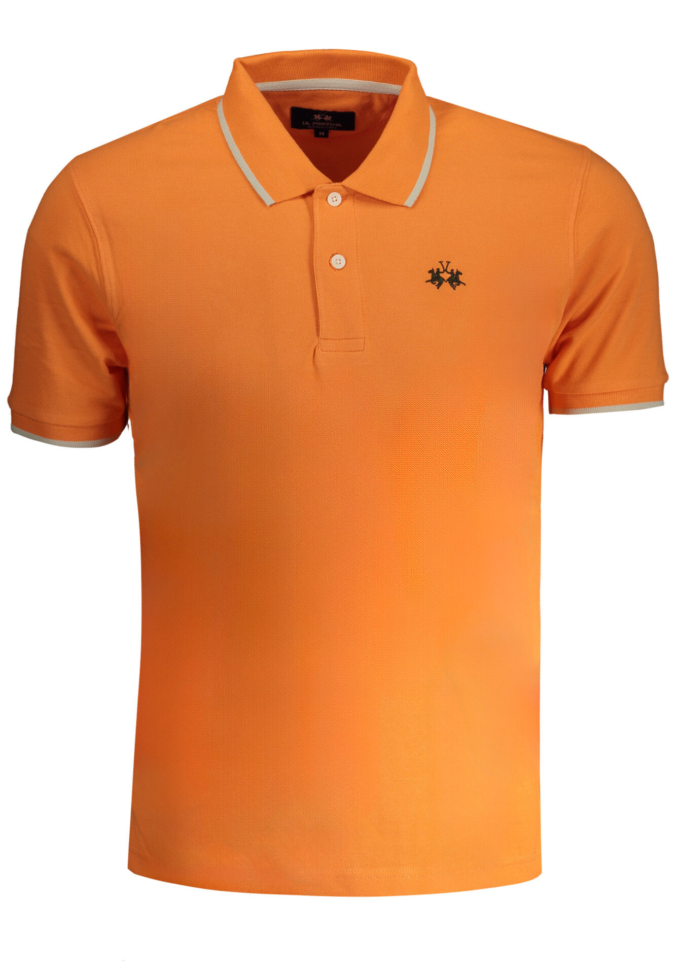 LA MARTINA MEN'S ORANGE SHORT SLEEVED POLO SHIRT