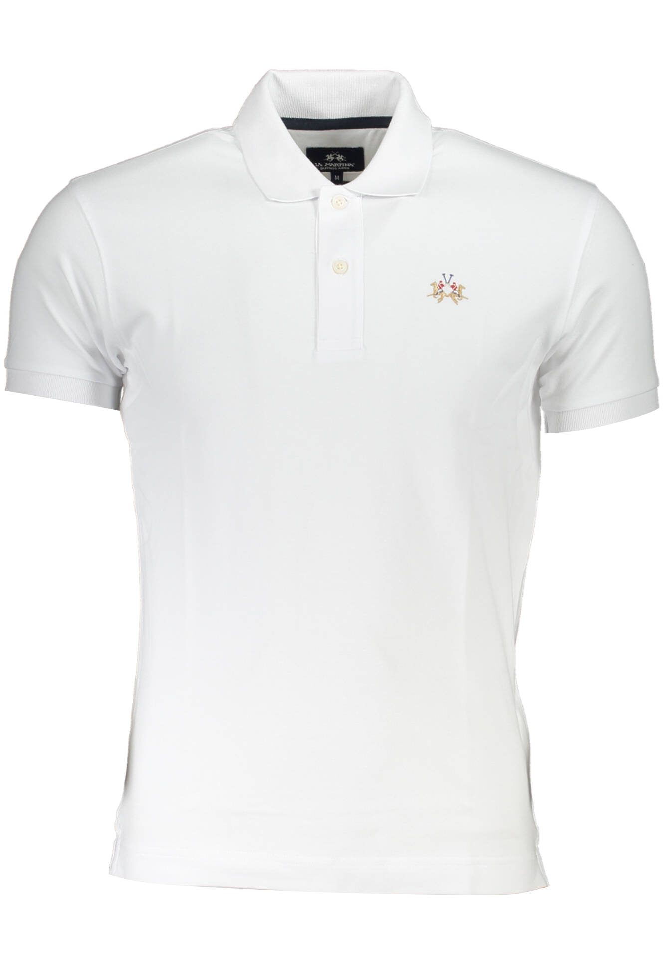 LA MARTINA MEN'S WHITE SHORT SLEEVED POLO SHIRT