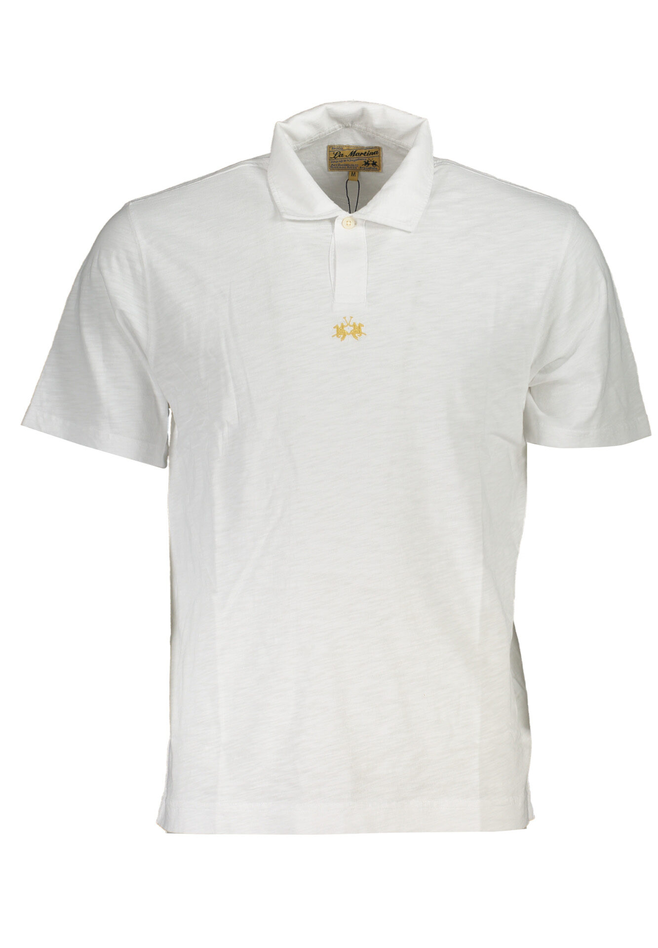 LA MARTINA MEN'S WHITE SHORT SLEEVED POLO SHIRT