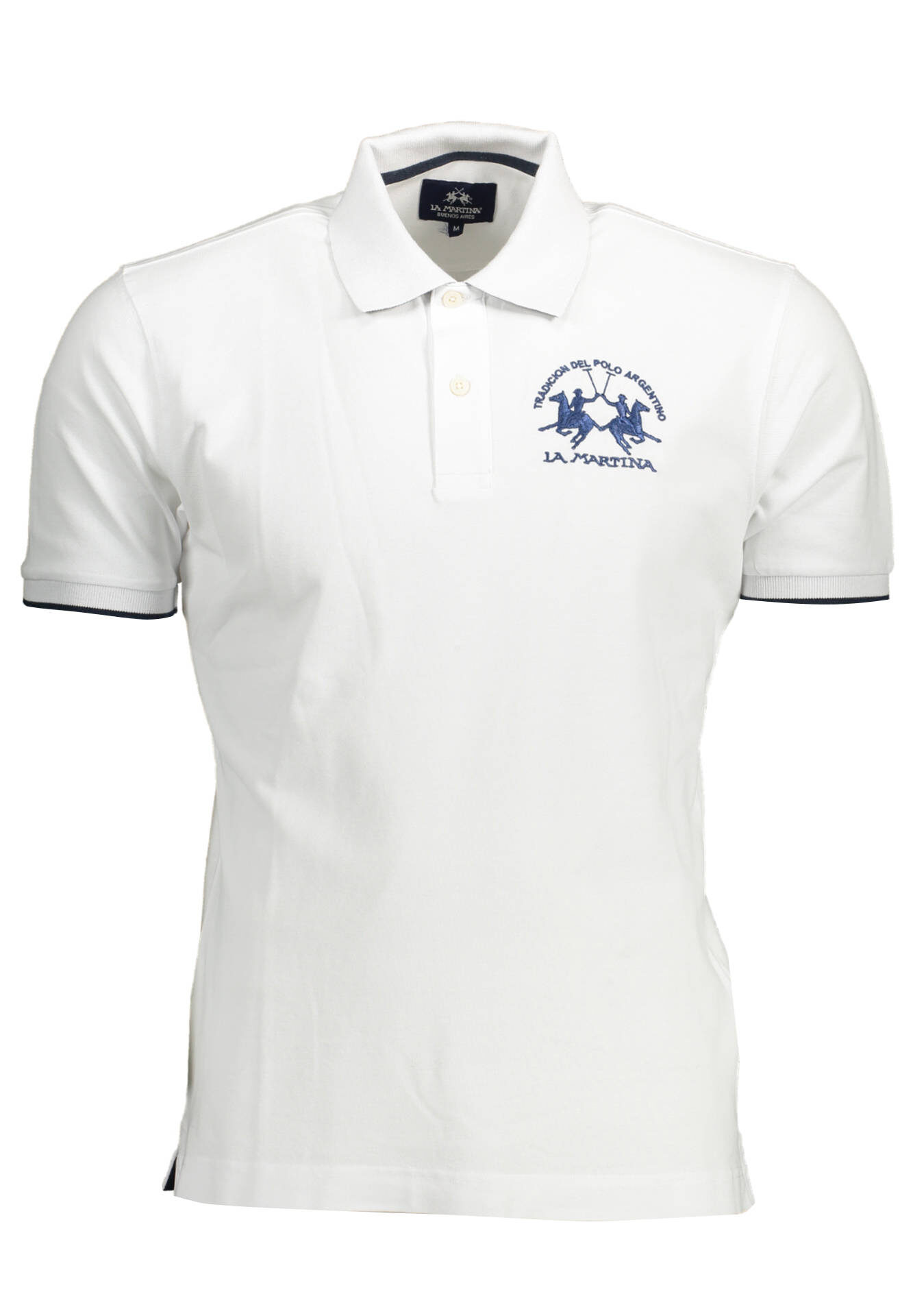LA MARTINA MEN'S WHITE SHORT SLEEVED POLO SHIRT