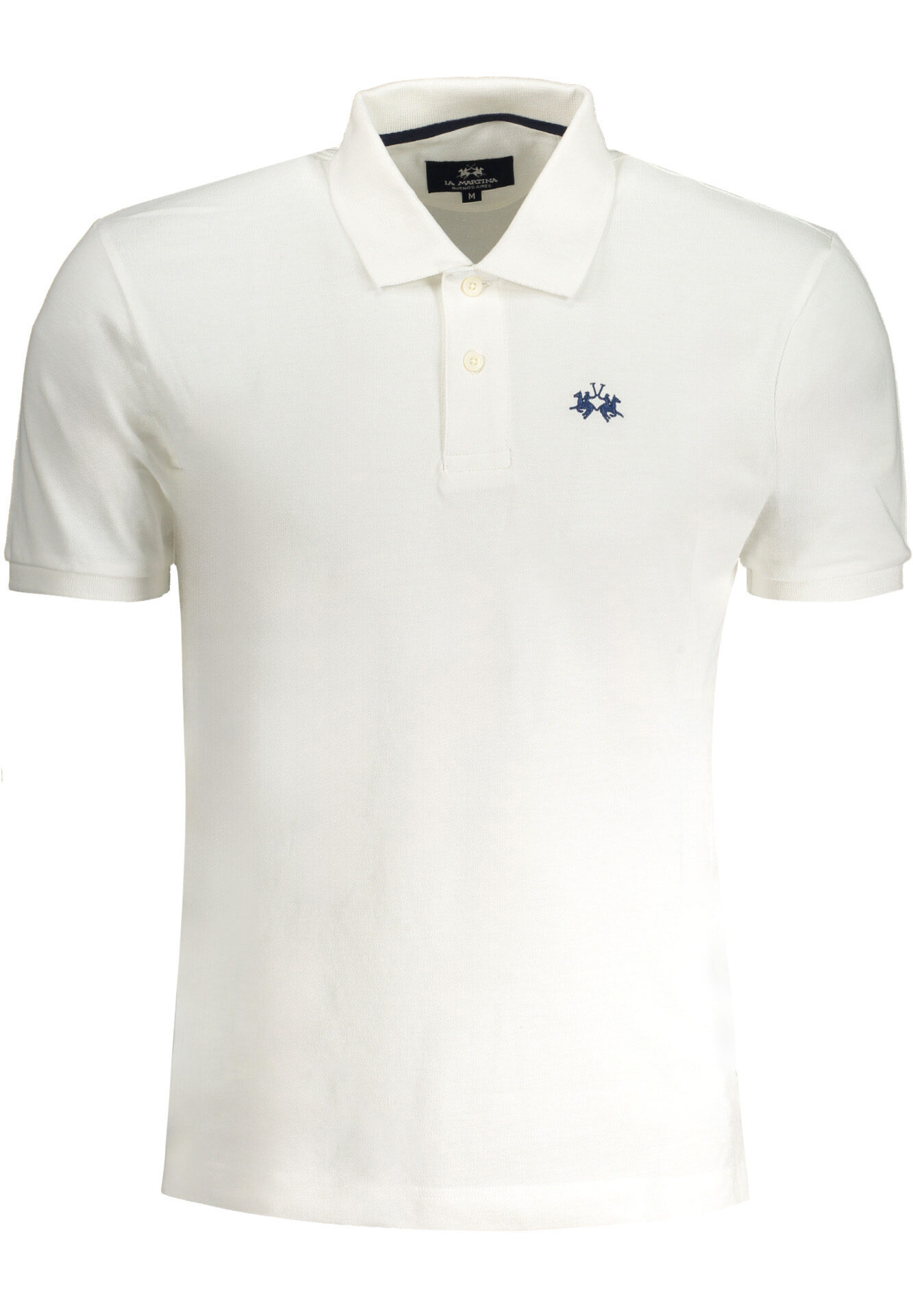 LA MARTINA MEN'S WHITE SHORT SLEEVED POLO SHIRT