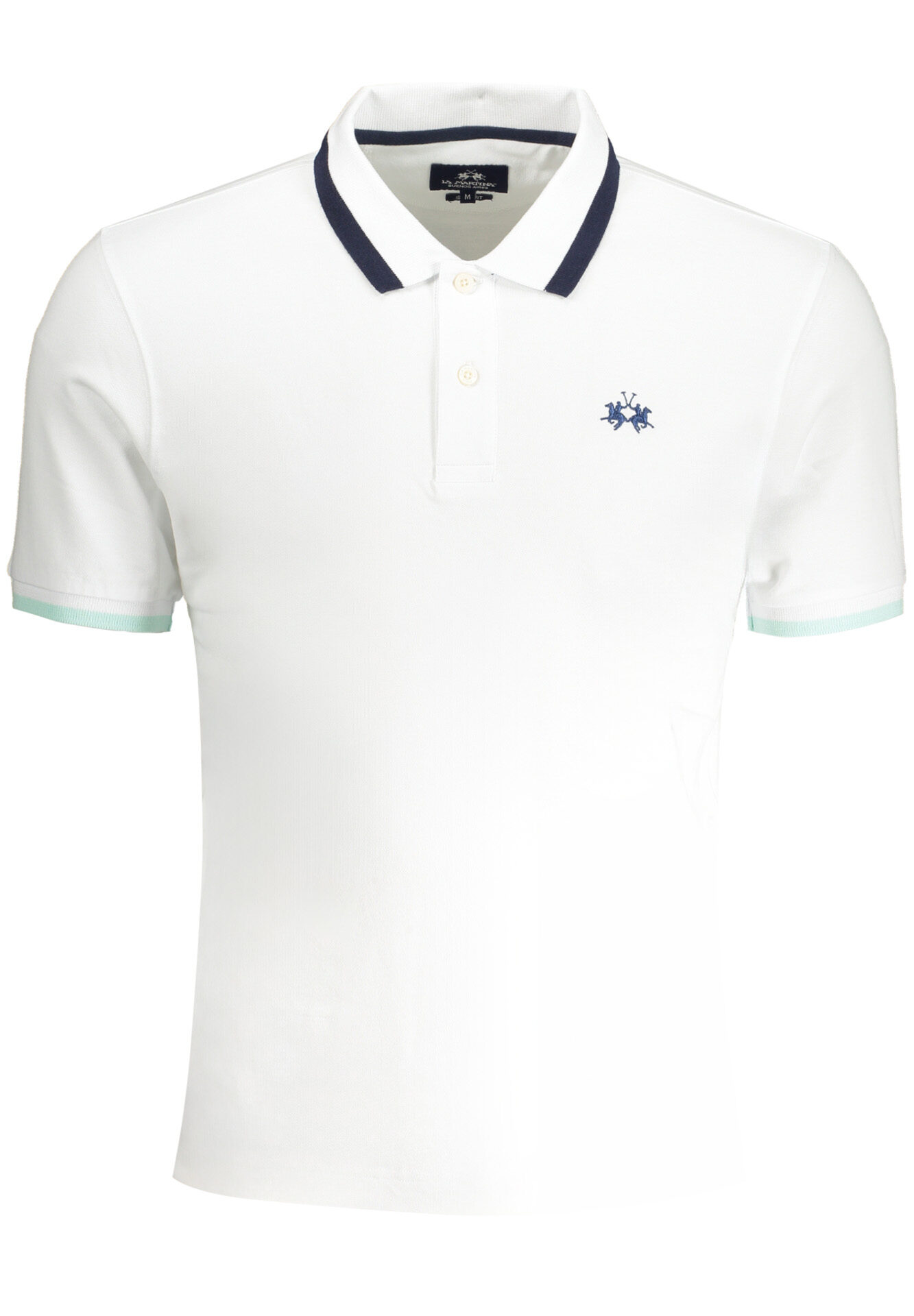 LA MARTINA MEN'S WHITE SHORT SLEEVED POLO SHIRT