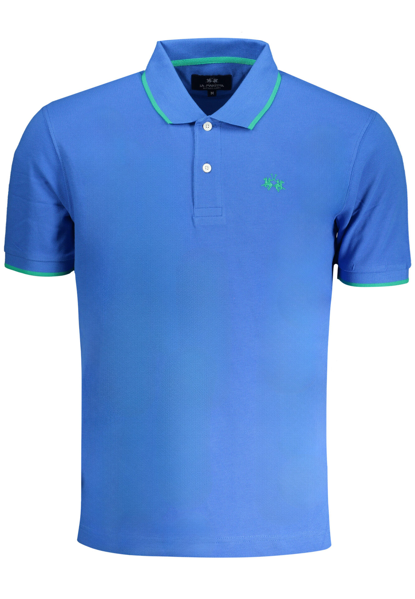 LA MARTINA MEN'S BLUE SHORT SLEEVED POLO SHIRT
