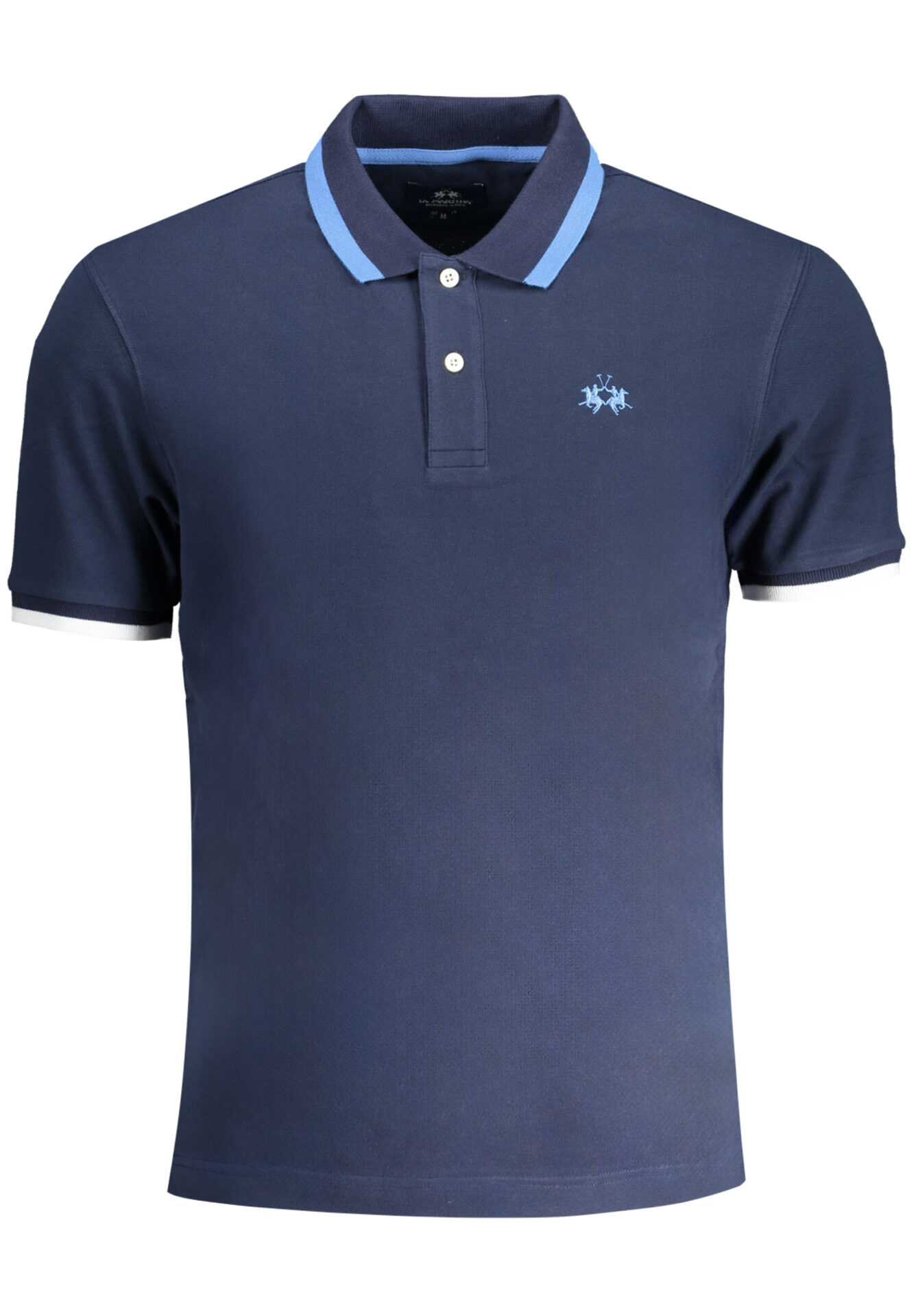 LA MARTINA MEN'S BLUE SHORT SLEEVED POLO SHIRT