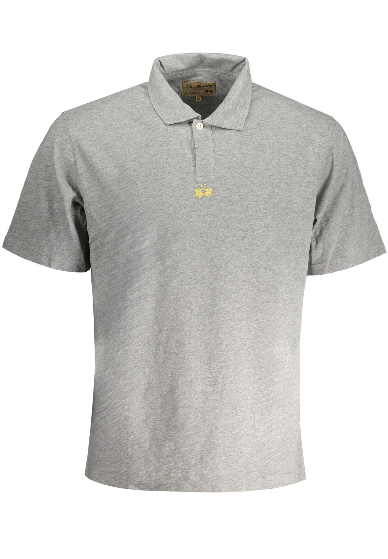 LA MARTINA MEN'S GRAY SHORT SLEEVED POLO SHIRT