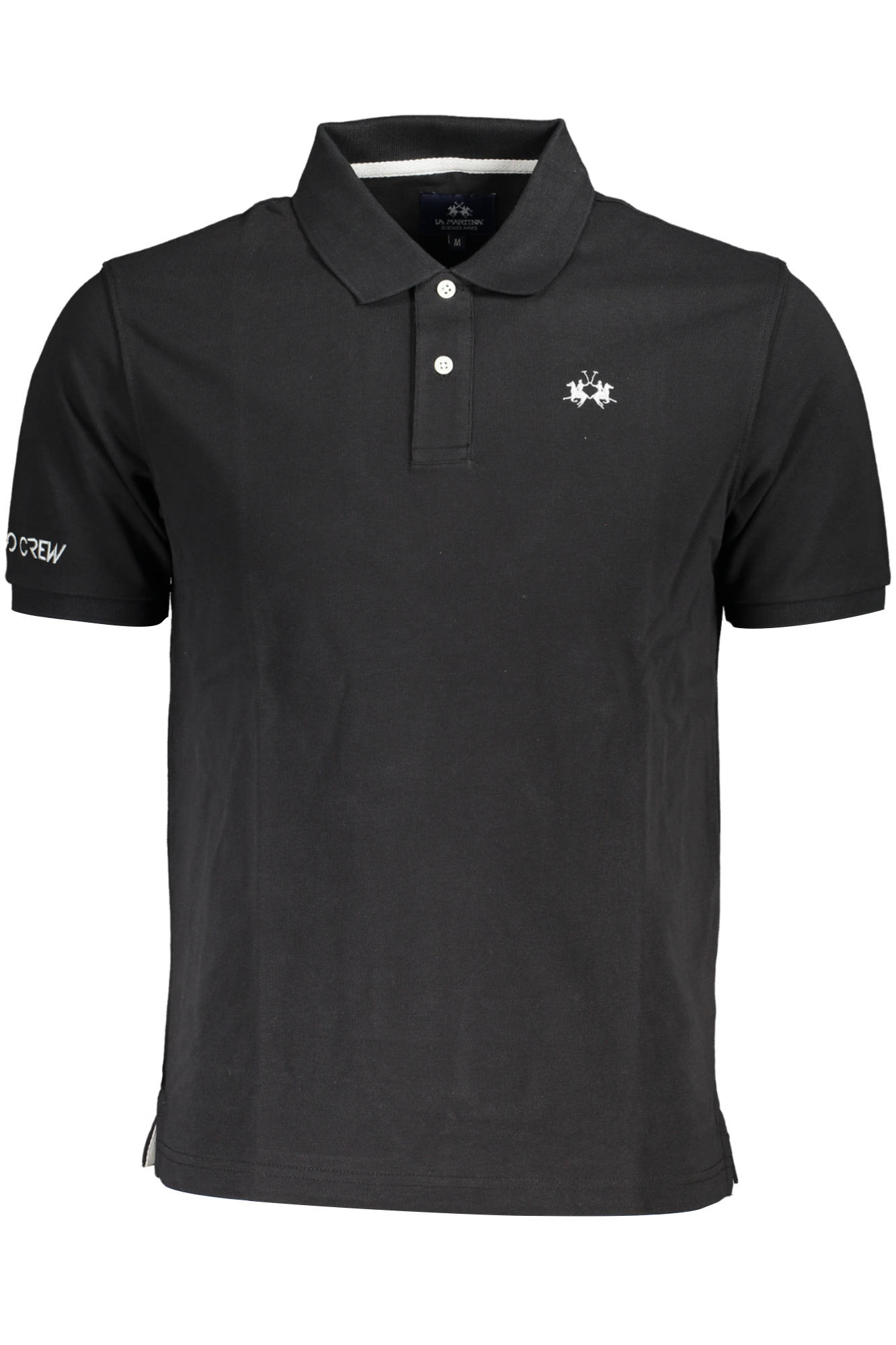 LA MARTINA MEN'S SHORT SLEEVE POLO BLACK LA MARTINA MEN'S SHORT SLEEVE POLO BLACK
