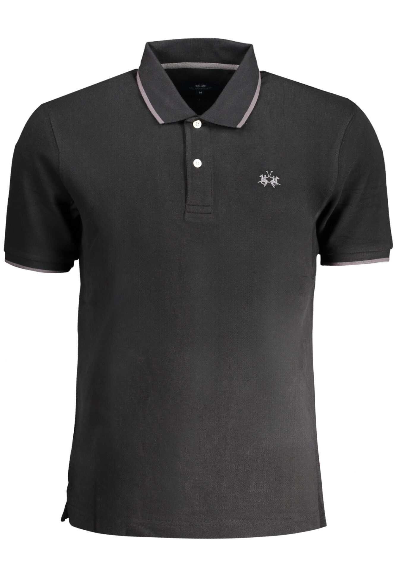 LA MARTINA MEN'S SHORT SLEEVE POLO BLACK