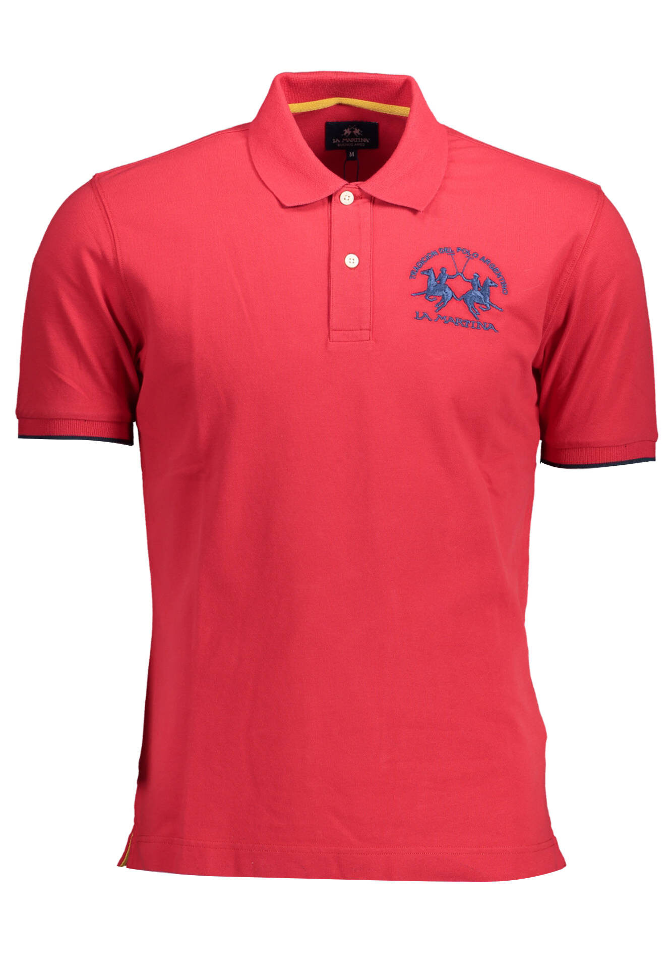 LA MARTINA MEN'S RED SHORT SLEEVED POLO SHIRT