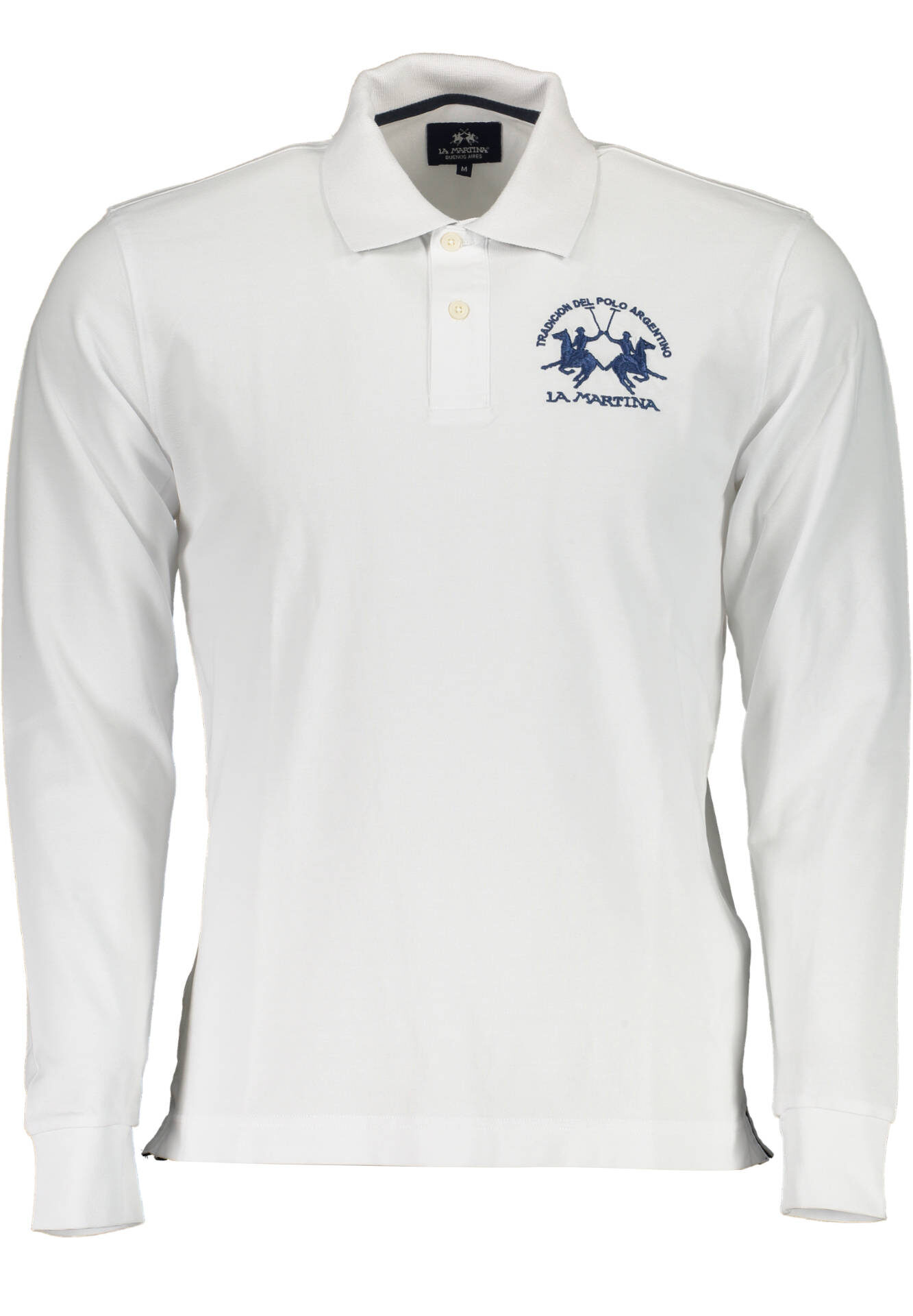 LA MARTINA MEN'S WHITE LONG SLEEVE POLO SHIRT