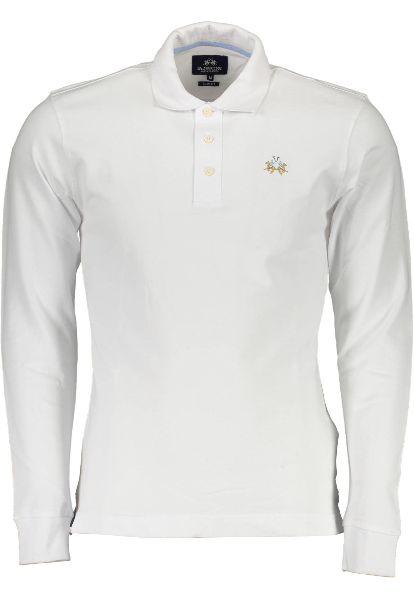 LA MARTINA MEN'S WHITE LONG SLEEVE POLO SHIRT