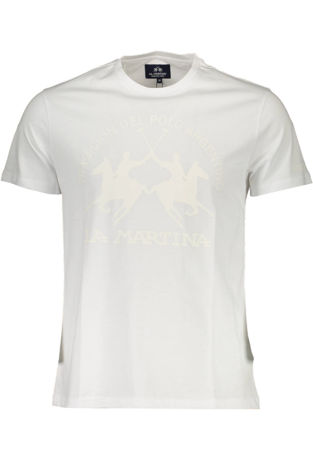 lamartinat-shirtmanichecorteuomobianco_1 LA MARTINA vyriški marškinėliai trumpomis rankovėmis, balti