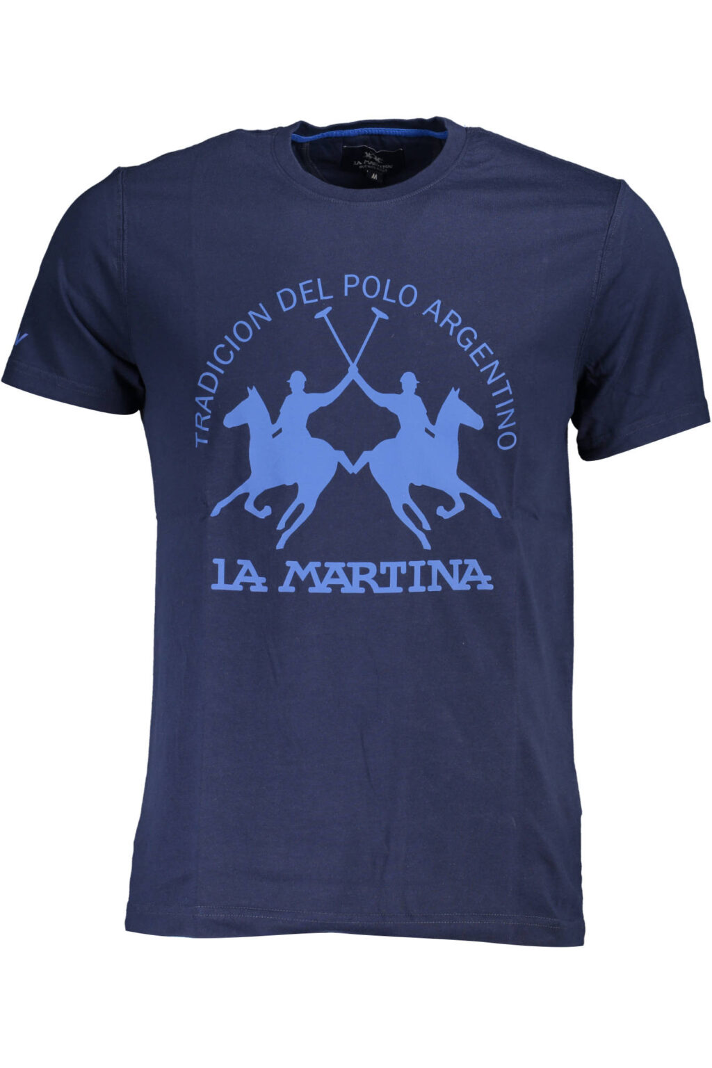 lamartinat-shirtmanichecorteuomoblu_1 LA MARTINA vyriški marškinėliai trumpomis rankovėmis, mėlyni