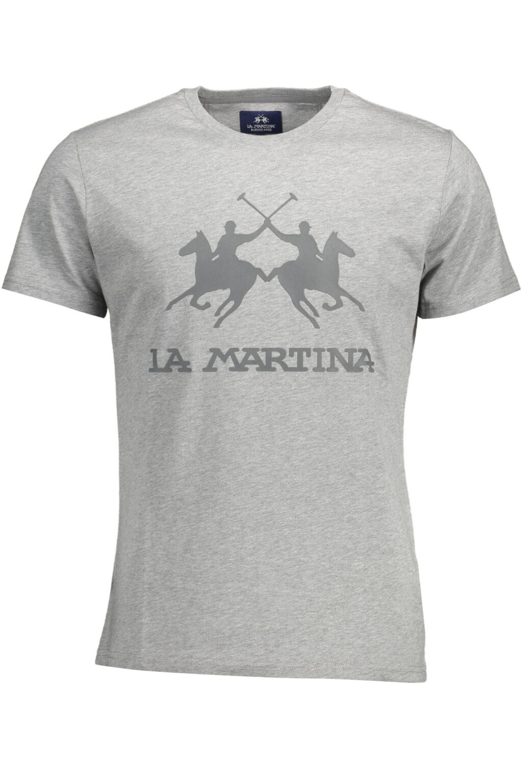 lamartinat-shirtmanichecorteuomogrigio_1 LA MARTINA vyriški marškinėliai trumpomis rankovėmis, pilki