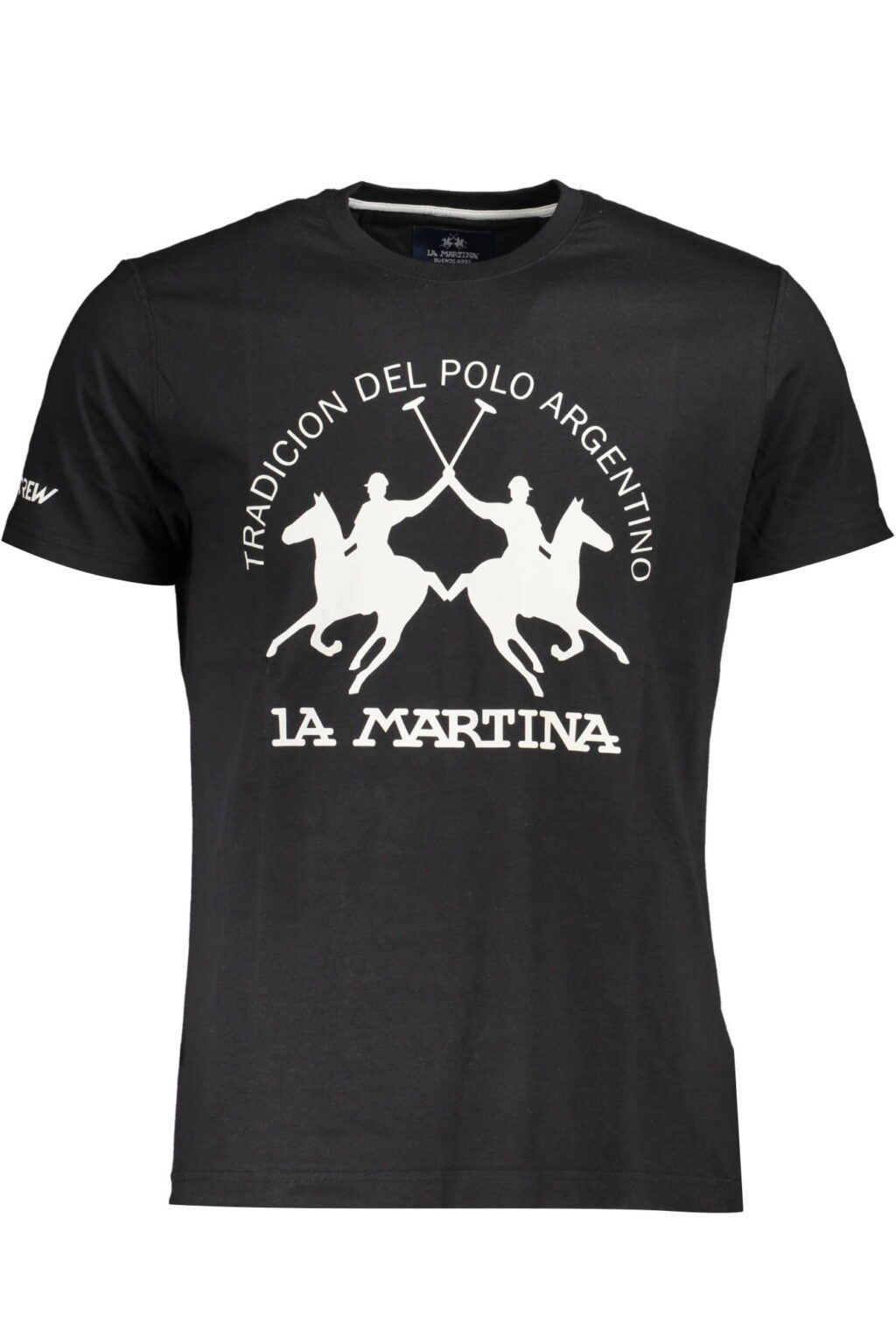 lamartinat-shirtmanichecorteuomonero_1 LA MARTINA vyriški marškinėliai trumpomis rankovėmis, juodi
