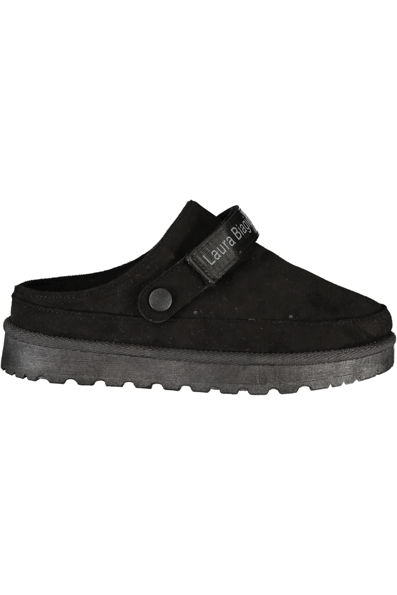 LAURA BIAGIOTTI WOMEN'S BLACK WINTER CLOG FOOTWEAR LAURA BIAGIOTTI WOMEN'S BLACK WINTER CLOG FOOTWEAR