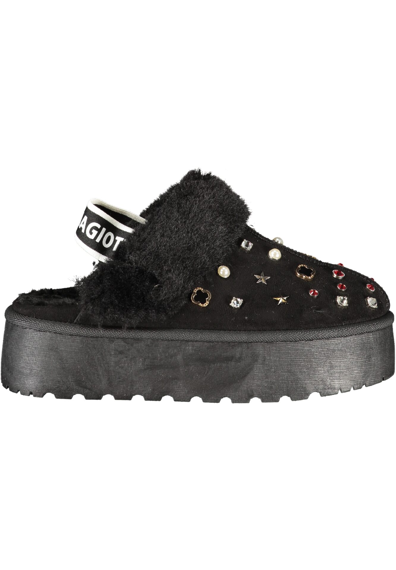 LAURA BIAGIOTTI WOMEN'S BLACK WINTER CLOG FOOTWEAR