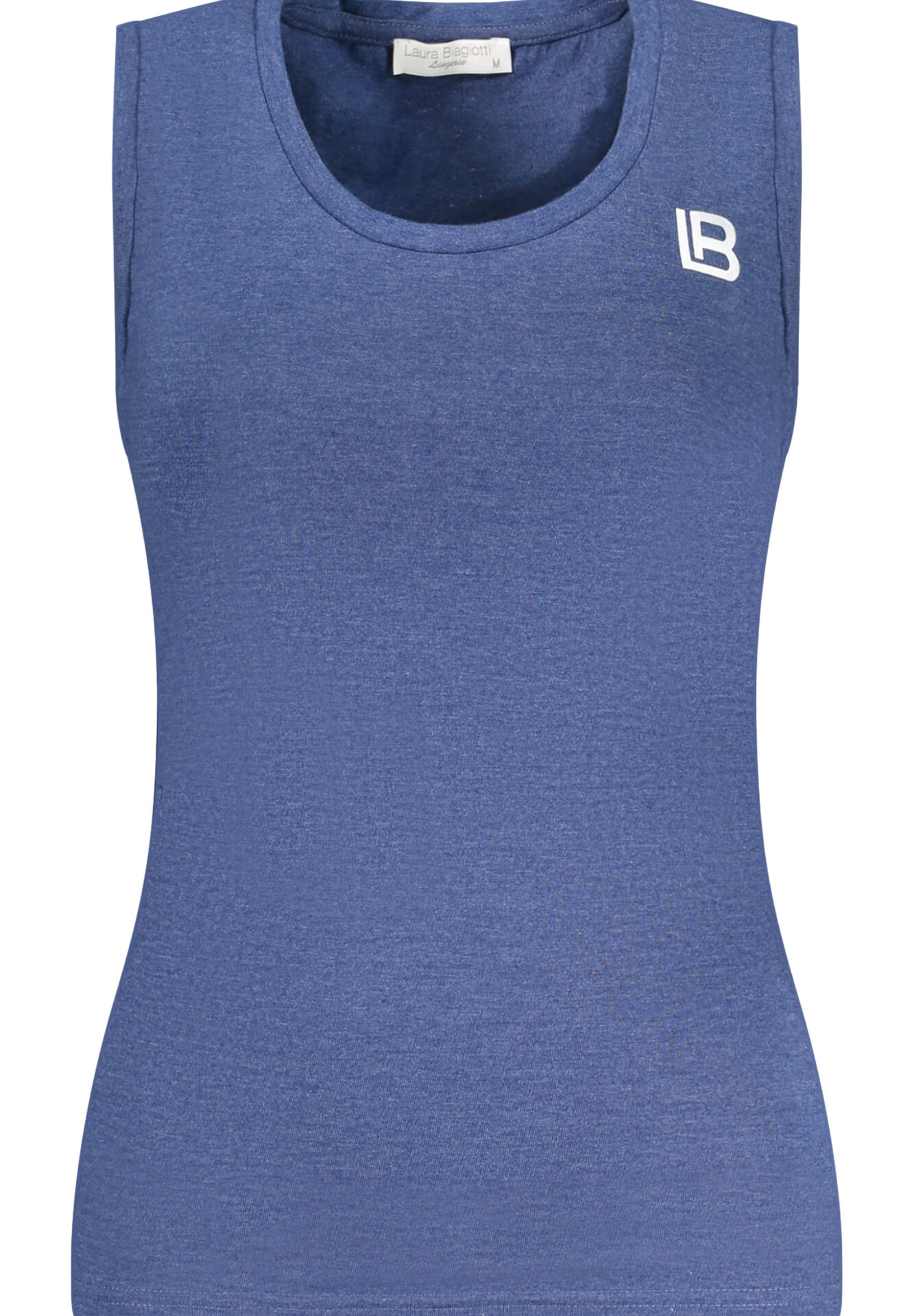 LAURA BIAGIOTTI WOMEN'S BLUE EXTERNAL TANK TOP