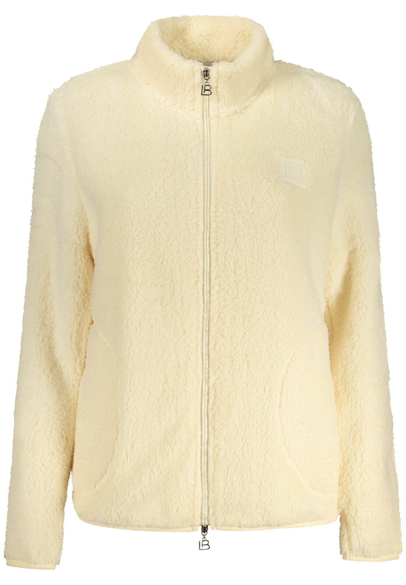 LAURA BIAGIOTTI WOMEN'S BEIGE ZIP-UP SWEATSHIRT