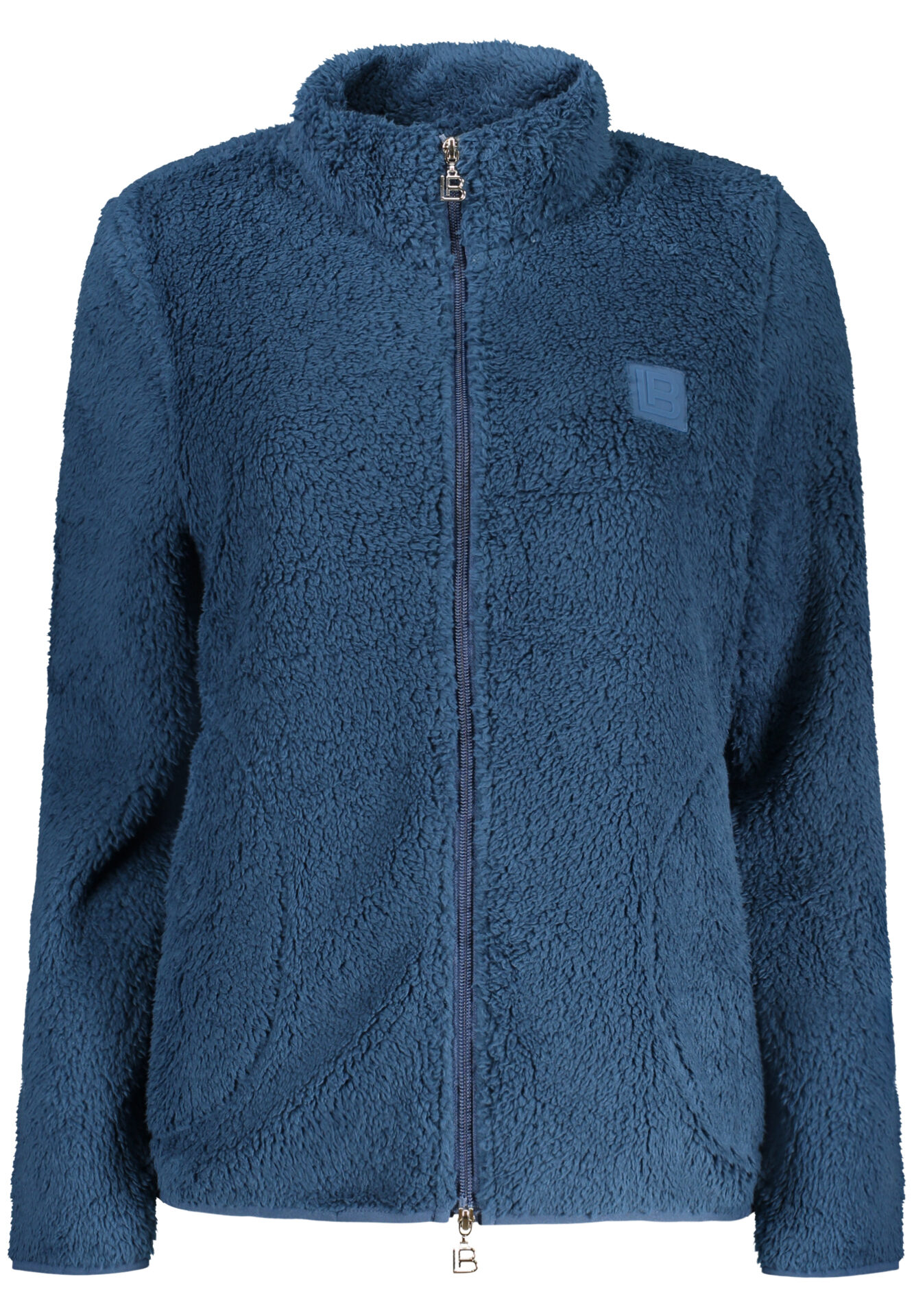 LAURA BIAGIOTTI WOMEN'S BLUE ZIP-UP SWEATSHIRT